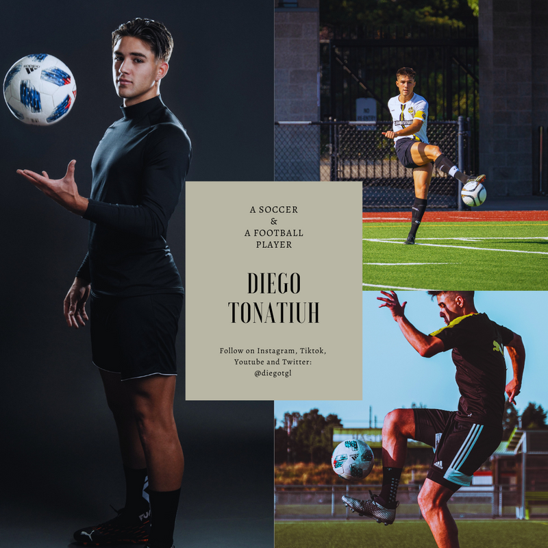 A Kick in the Grass of a Football/Soccer Player "DIEGO TONATIUH"